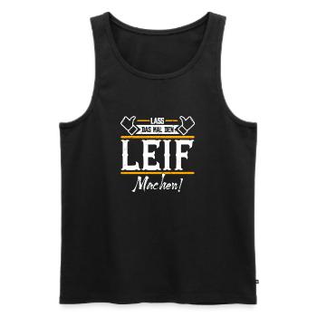 Leif Geschenkidee Geschenk Geburtstag - Männer Premium Bio Tank Top - Schwarz - Vorne - Michal (187cm)