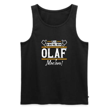 Olaf Geschenkidee Geschenk Geburtstag - Männer Premium Bio Tank Top - Schwarz - Vorne - Michal (187cm)