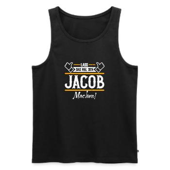 Jacob Geschenkidee Geschenk Geburtstag - Männer Premium Bio Tank Top - Schwarz - Vorne - AI Model Male 178 light (178cm)
