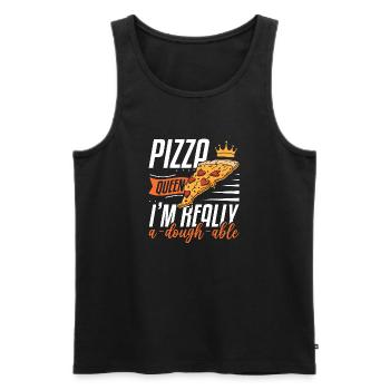 Pizza Queen pour femmes Je suis vraiment une pizza capable de faire de la pâte - Débardeur bio Premium Homme - noir - Devant - Michal (187cm)
