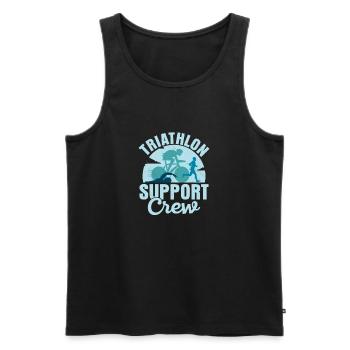 Triathlon Support Crew Swim Cycle Run Triathlete - Männer Premium Bio Tank Top - Schwarz - Vorne - Michal (187cm)