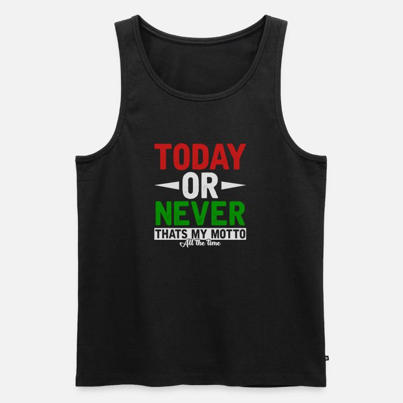 Motivation - Männer Premium Bio Tank Top - Schwarz