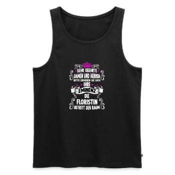 Floristin T witziges Spruch Motiv Floristin - Männer Premium Bio Tank Top - Schwarz - Vorne - Michal (187cm)