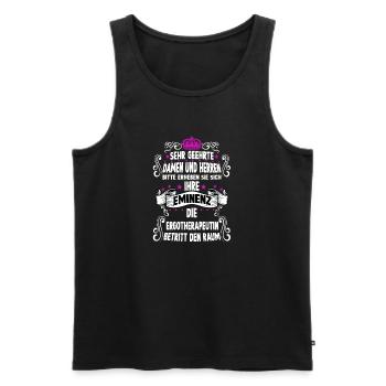 Ergotherapeutin T witziges Spruch Ergotherapeutin - Männer Premium Bio Tank Top - Schwarz - Vorne - Michal (187cm)