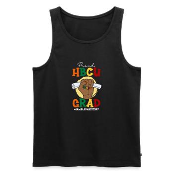 Hbcu Clothing Historic Black College - Men's Premium Organic Tank Top - black - Front - AI Model Male 178 light (178cm)