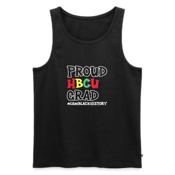 Hbcu Clothing Historic Black College - Men's Premium Organic Tank Top - black - Front - AI Model Male 178 light (178cm)