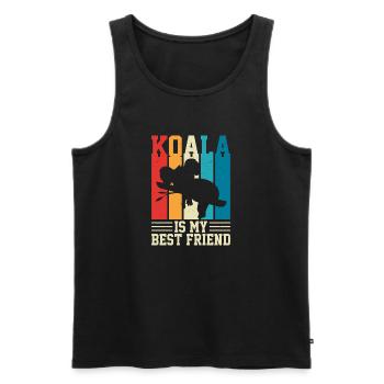 KOALAS BEST FRIEND - Débardeur bio Premium Homme - noir - Devant - Michal (187cm)