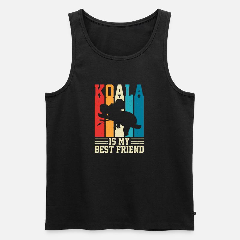KOALAS BESTER FREUND - Männer Premium Bio Tank Top - Schwarz