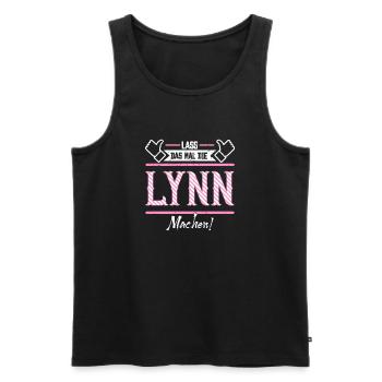Lynn Geschenkidee Geschenk Geburtstag - Männer Premium Bio Tank Top - Schwarz - Vorne - Michal (187cm)