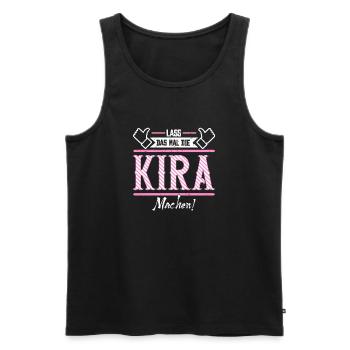 Kira Geschenkidee Geschenk Geburtstag - Männer Premium Bio Tank Top - Schwarz - Vorne - Michal (187cm)