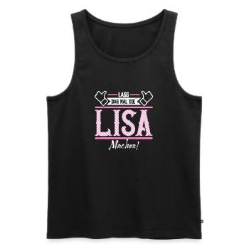Lisa Geschenkidee Geschenk Geburtstag - Männer Premium Bio Tank Top - Schwarz - Vorne - Michal (187cm)