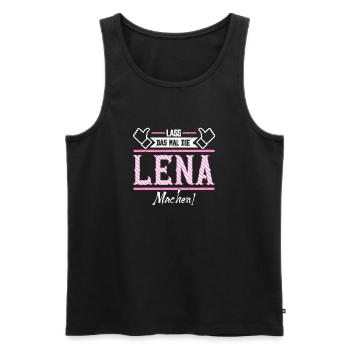 Lena Geschenkidee Geschenk Geburtstag - Männer Premium Bio Tank Top - Schwarz - Vorne - Michal (187cm)