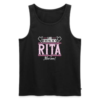 Rita Geschenkidee Geschenk Geburtstag - Männer Premium Bio Tank Top - Schwarz - Vorne - AI Model Male 178 light (178cm)