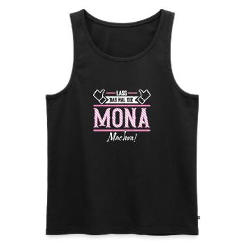 Mona Geschenkidee Geschenk Geburtstag - Männer Premium Bio Tank Top - Schwarz - Vorne - Michal (187cm)