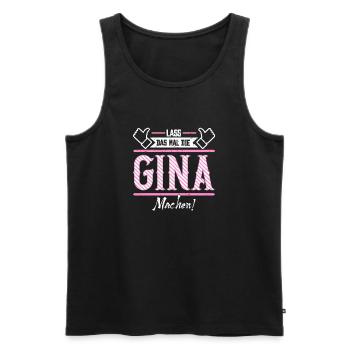 Gina Geschenkidee Geschenk Geburtstag - Männer Premium Bio Tank Top - Schwarz - Vorne - AI Model Male 178 light (178cm)