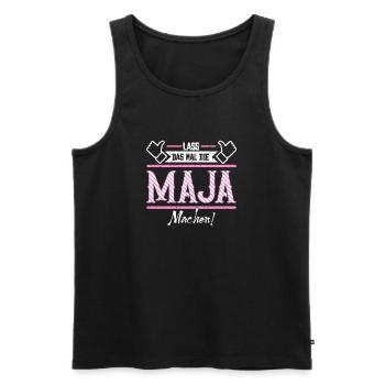 Maja Geschenkidee Geschenk Geburtstag - Männer Premium Bio Tank Top - Schwarz - Vorne - Michal (187cm)