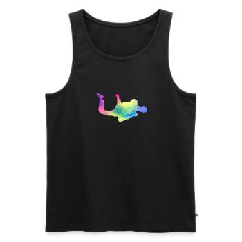 Skydiving Skydiving Extreme Sports - Men's Premium Organic Tank Top - black - Front - AI Model Male 178 light (178cm)
