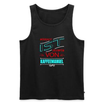 bday montag koffein zitat kaffeekanne müdigkeit - Männer Premium Bio Tank Top - Schwarz - Vorne - Michal (187cm)