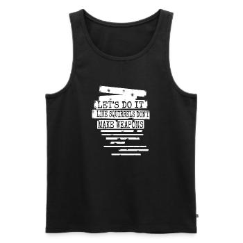 present idea global peace funny sayings bday bird - Männer Premium Bio Tank Top - Schwarz - Vorne - Michal (187cm)