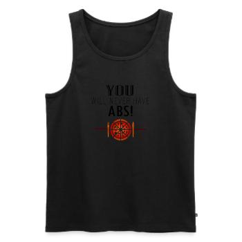 Pizza Liebe - Männer Premium Bio Tank Top - Schwarz - Vorne - AI Model Male 178 light (178cm)