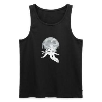 Snowboard Moon Lustige Snowboarder Freestyle Snow - Männer Premium Bio Tank Top - Schwarz - Vorne - Michal (187cm)