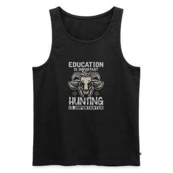 Hunting - Männer Premium Bio Tank Top - Schwarz - Vorne - Michal (187cm)