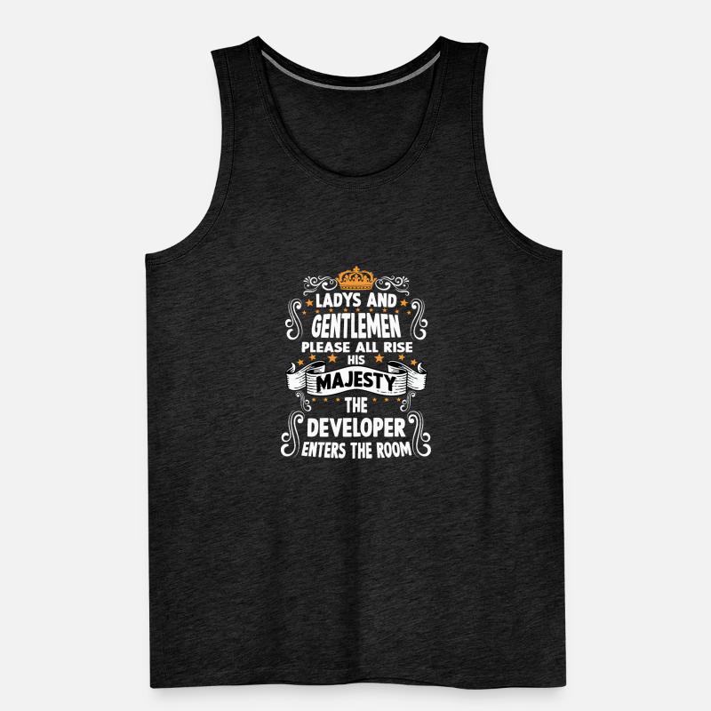 Software Developer T funny saying computer scientist Men's Premium Organic Tank Top