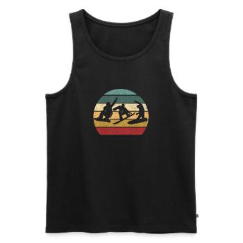 Freestyle Snowboarder Springen Freestyle Downhill - Männer Premium Bio Tank Top - Schwarz - Vorne - AI Model Male 178 light (178cm)