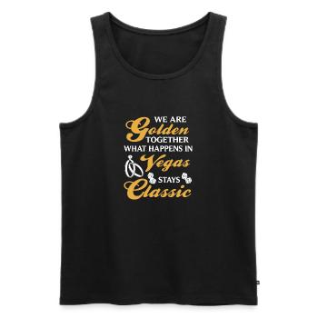 We Are Golden Together Stay Classic Vegas Wedding - Men's Premium Organic Tank Top - black - Front - Michal (187cm)