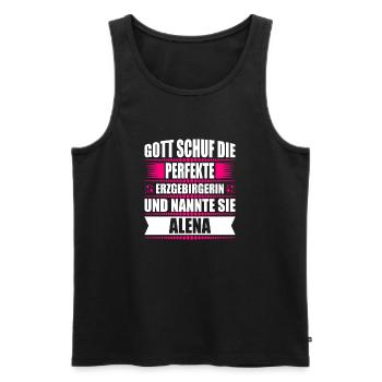 Erzgebirge Frau Namen Sachsen Alena - Männer Premium Bio Tank Top - Schwarz - Vorne - Michal (187cm)