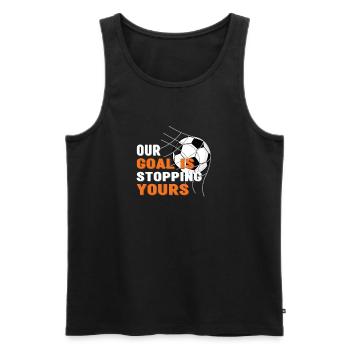 Goalie Youth Soccer Team Our Goal Stopping Yours S - Men's Premium Organic Tank Top - black - Front - Michal (187cm)