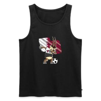 Dabbing Soccer Boy Antelope National Football Fans - Men's Premium Organic Tank Top - black - Front - Michal (187cm)