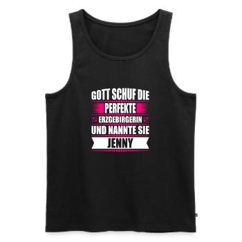Erzgebirge Frau Namen Sachsen Jenny - Männer Premium Bio Tank Top - Schwarz - Vorne - Michal (187cm)