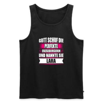 Erzgebirge Frau Namen Sachsen Lara - Männer Premium Bio Tank Top - Schwarz - Vorne - AI Model Male 178 light (178cm)