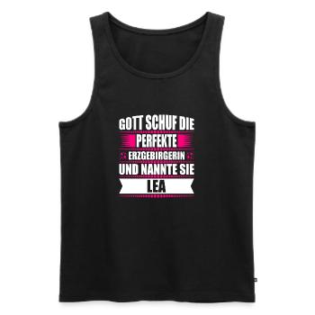 Erzgebirge Frau Namen Sachsen Lea - Männer Premium Bio Tank Top - Schwarz - Vorne - Michal (187cm)