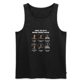 Meine Freizeit v2 30 Sup Board - Männer Premium Bio Tank Top - Schwarz - Vorne - Michal (187cm)