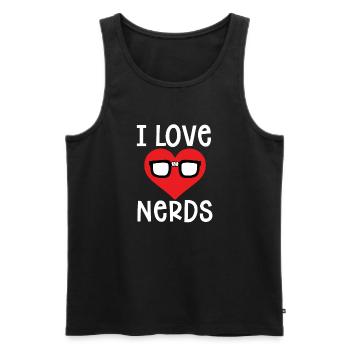 i love nerds - Men's Premium Organic Tank Top - black - Front - Michal (187cm)