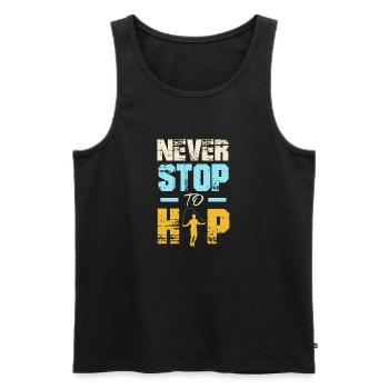 Speed Rope Skipping - Men's Premium Organic Tank Top - black - Front - Michal (187cm)