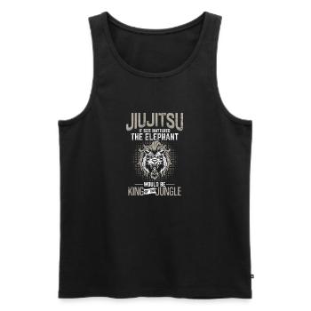 Brazilian Jiu Jitsu Leo Grappling BJJ MMA Jiu-Jits - Men's Premium Organic Tank Top - black - Front - Michal (187cm)