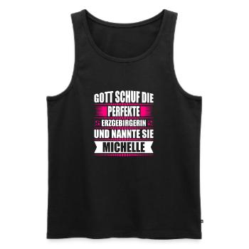 Erzgebirge Frau Namen Sachsen Michelle - Männer Premium Bio Tank Top - Schwarz - Vorne - AI Model Male 178 light (178cm)