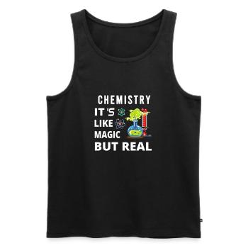 Chemistry It s Like Magic But Real Christmas - Men's Premium Organic Tank Top - black - Front - Michal (187cm)