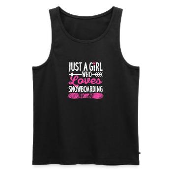 Juste une fille qui aime le snowboard Snowboard drôle - Débardeur bio Premium Homme - noir - Devant - Michal (187cm)