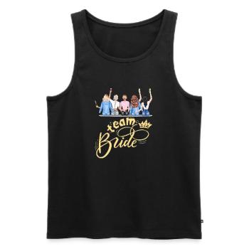 Braut Braut Hochzeit Junggesellenabschied Brautjungfernabschied - Männer Premium Bio Tank Top - Schwarz - Vorne - Michal (187cm)