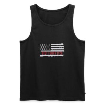 Bester Funpa Aller Zeiten Opa Daddy Vatertag - Männer Premium Bio Tank Top - Schwarz - Vorne - Michal (187cm)