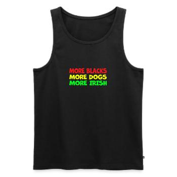More Blacks More Irish More Dogs - Men's Premium Organic Tank Top - black - Front - AI Model Male 178 light (178cm)