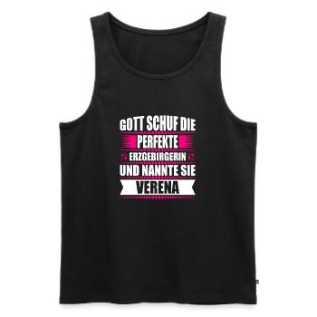 Erzgebirge Frau Namen Sachsen Verena - Männer Premium Bio Tank Top - Schwarz - Vorne - Michal (187cm)