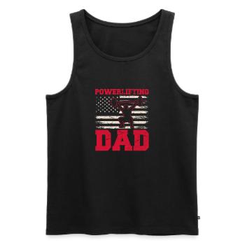Powerlifting Dad Weightlifting Father Workout Amer - Men's Premium Organic Tank Top - black - Front - AI Model Male 178 light (178cm)