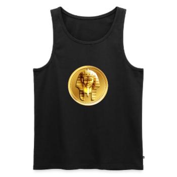 tutankhamun gold coin Design for a mummies lover - Men's Premium Organic Tank Top - black - Front - Michal (187cm)