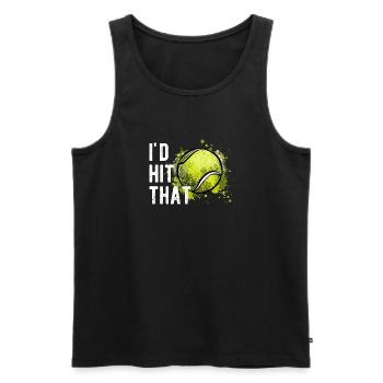 Ball Sport Player Coach Fan Racket Love - Men's Premium Organic Tank Top - black - Front - Michal (187cm)