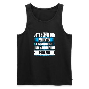 Erzgebirge Mann Namen Sachsen Frank - Männer Premium Bio Tank Top - Schwarz - Vorne - Michal (187cm)